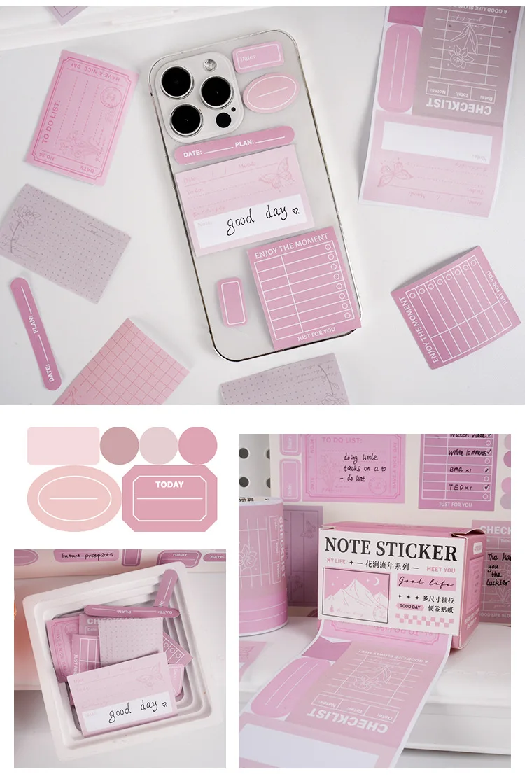 Macaron Color Pull-out Tape Label Sticker DIY Decorative Stationery Album Diary Notebook Mobile Phone Toy Scrapbook Stickers