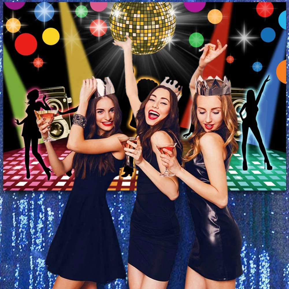 80's 90's Hip Hop Theme Music Disco Party Photography Backdrop Decor Baby Birthday Graffiti Dance Background Retro Style Banner