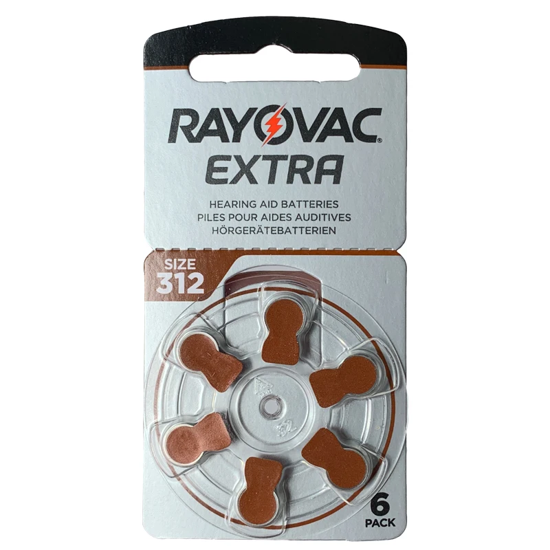60 Pz/10Card Performance Rayovac Extra Apparecchi Acustici Batterie 312 312A A312 Pr41 Zinco Aria Apparecchi Acustici Batteria Spedizione Gratuita