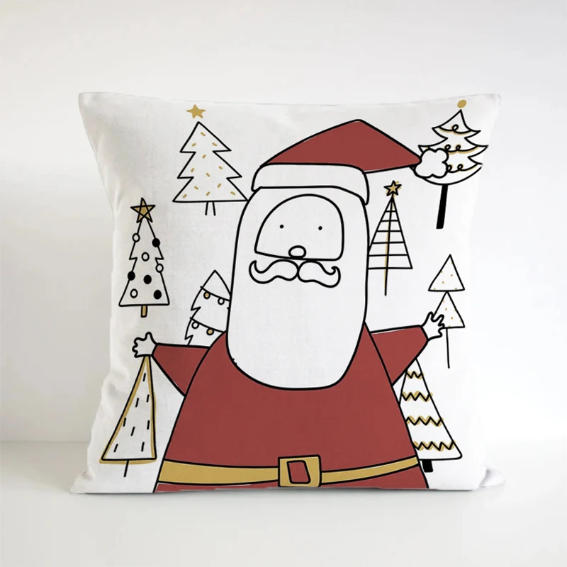 

Рождественская наволочка, наволочки, Подарочная подушка, Короткие Плюшевые Декоративные подушки для дивана, квадратные подушки, двухсторонние наволочки