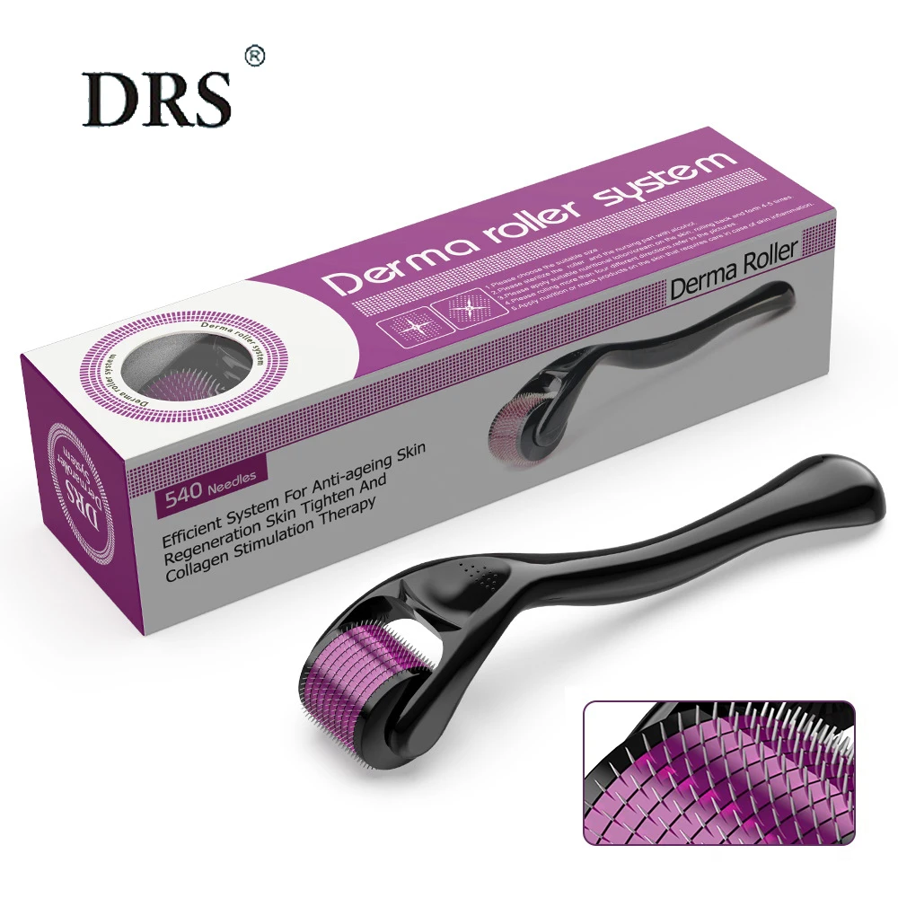 DRS Derma Roller 540 Pins Medical Grade Skin Care Microneedling Face Roller Dermaroller For Skin Rejuvenation And Hair Growth