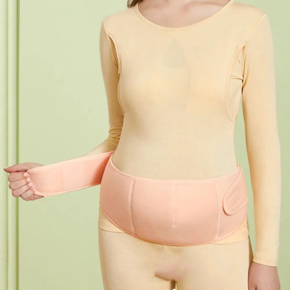 Adjustable Waist Maternity Support Belt Curved Design Cross Back Pregnancy Abdomen Support Breathable Elastic