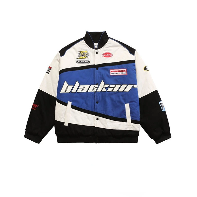

Vintage school team jacket Men's and women's Y2k loose baseball jacket jacket European and American fashion motorcycle jacket