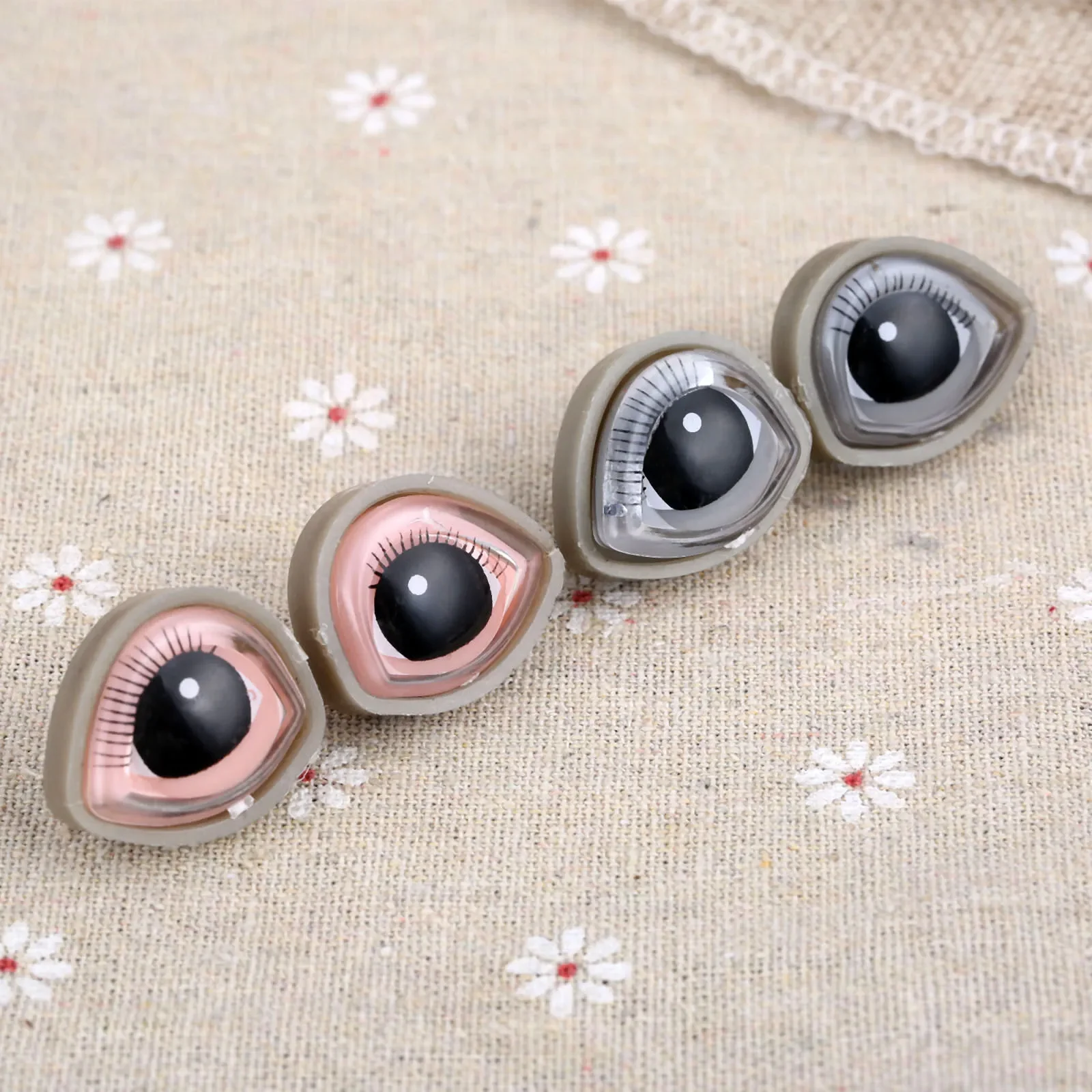 Safety Eyelash Doll Eyes Doll Accessories plastic safety eyes doll eyes googly doll eyes plastic toy eyes For Teddy Bear Stuffed Toys Snap Animal Scrapbooking Puppet Dolls Craft Eye DIY 10Sets