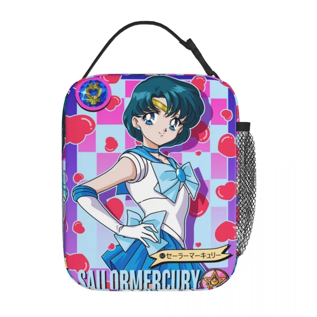 Insulated Lunch Boxes Sailor Mercury Cartoon Girl Merch Sailor