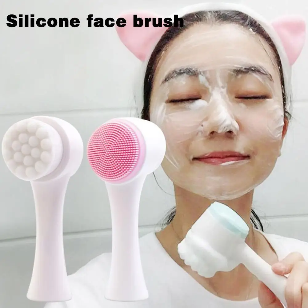 Face Washing Silicone Facial Brush Manual Face Washing Brush Soft Hair