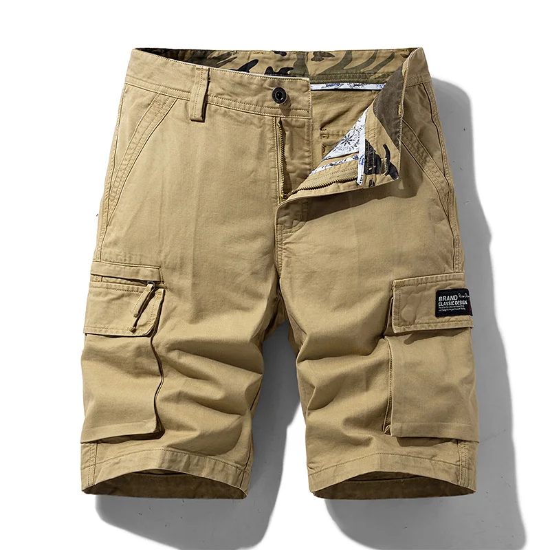 Loose Cropped Pants Men's High-End Jungle Mountaineering Summer New Cargo Shorts Casual All-Matching Straight Multi-Pocket Pants 5