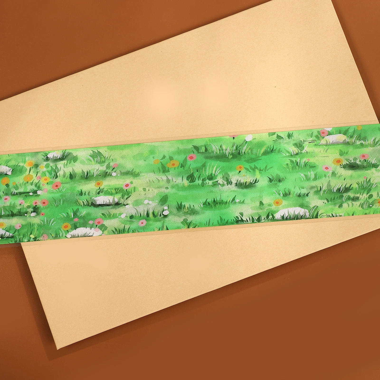 40mm*5m 빈티지 잔디 꽃 풍경 PET 테이프 크리 에이 티브 DIY 저널 재료 콜라주 스크랩북 편지지