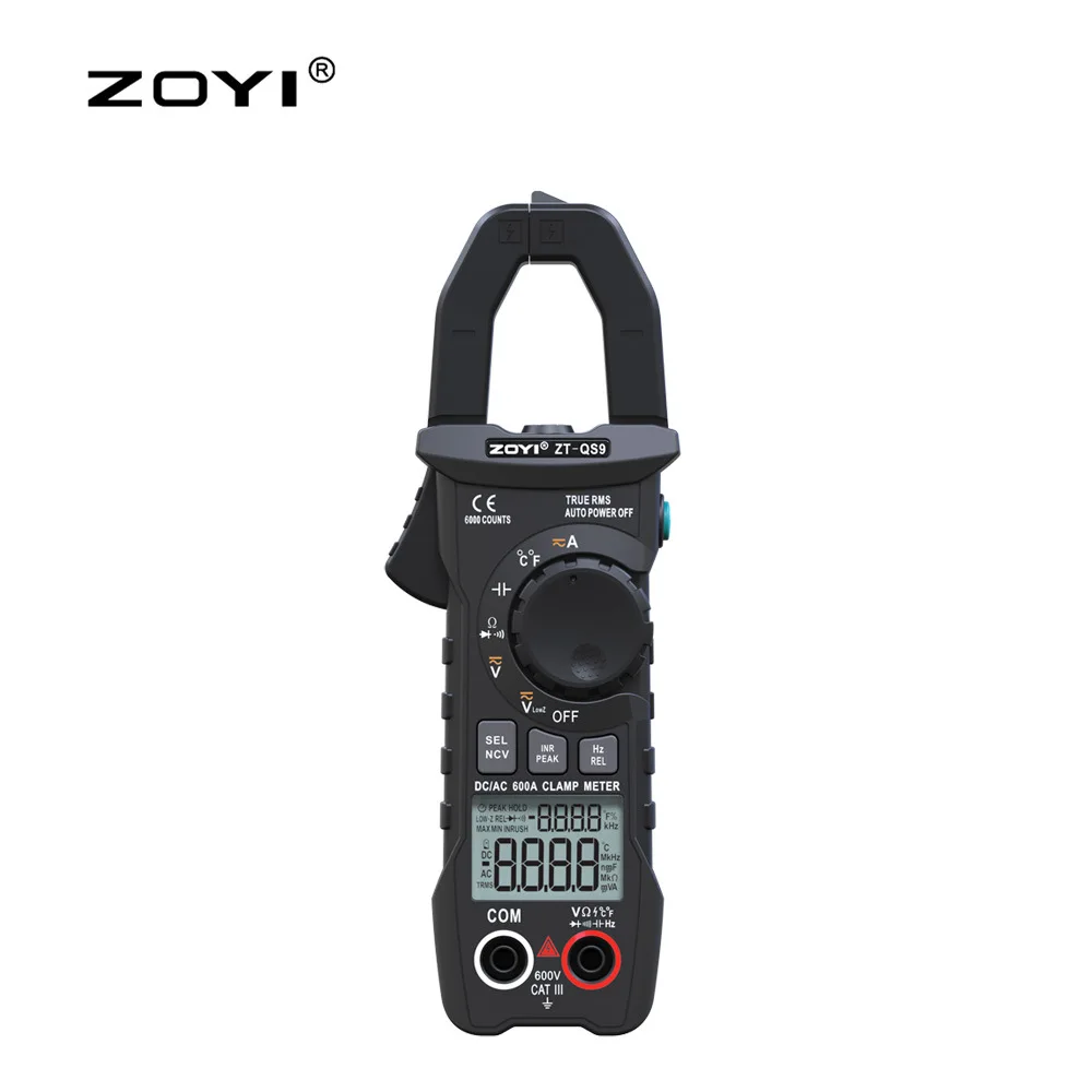 

ZOYI AC/DC Clamp on Meter ZT-QS9 Automatic Range Measurable Voltage Resistance On/Off Temperature Intelligent Burning Prevention