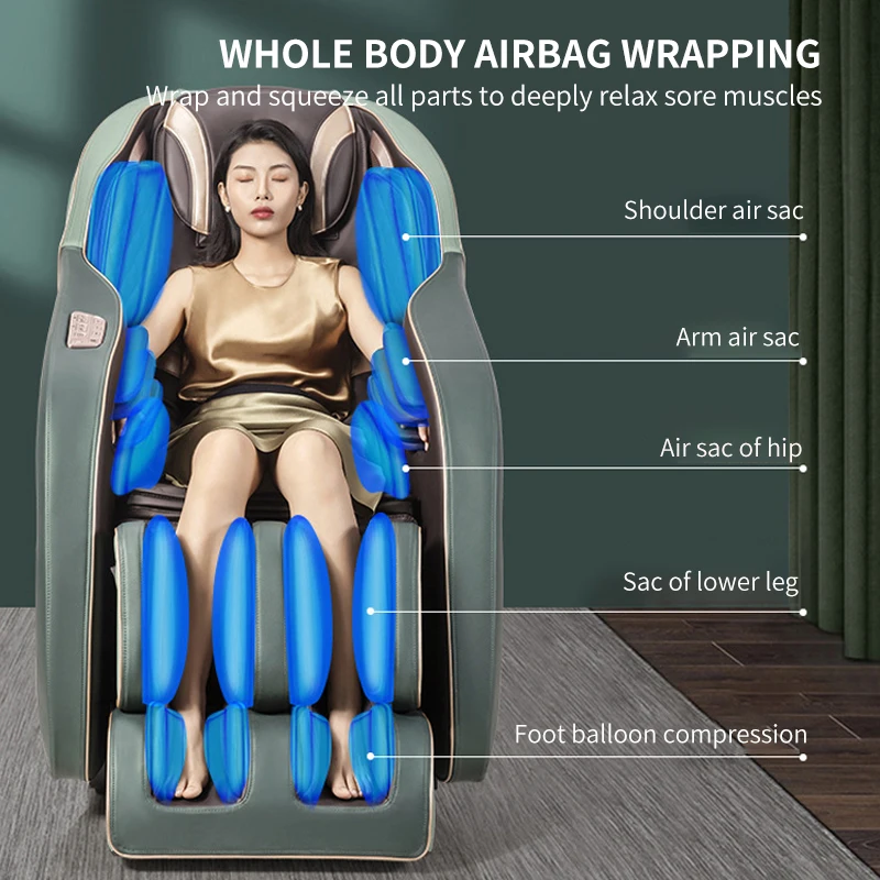 3 Year Warranty 4D SL-Track Zero Gravity full body AirBag Massager Chairs Home 3D Office Chair Luxury Electric Massage Sofa 5