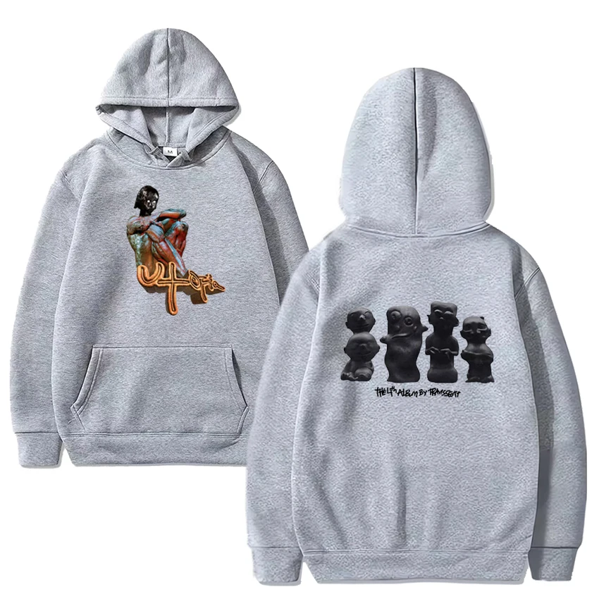 2024 Rapper Cactus Jack Utopia Album Print Hoodie Men Women Gothic harajuku Sweatshirt Vintage Casual Oversized Fleece Hoodies