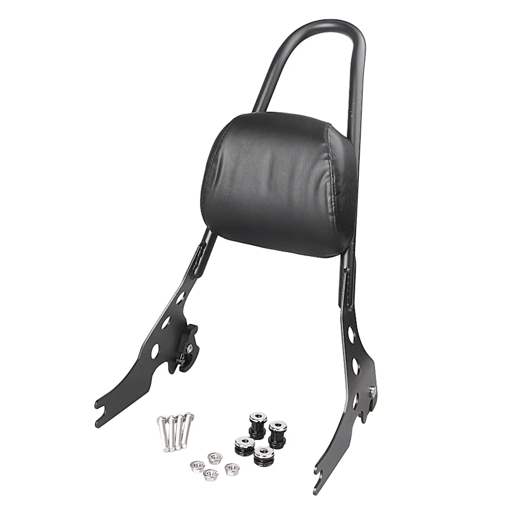 Schienale Sissy Bar Passeggero Staccabile Moto Nero Per Harley Davidson Sportster Xl 883 1200 Xl883 Xl1200 2004-2018