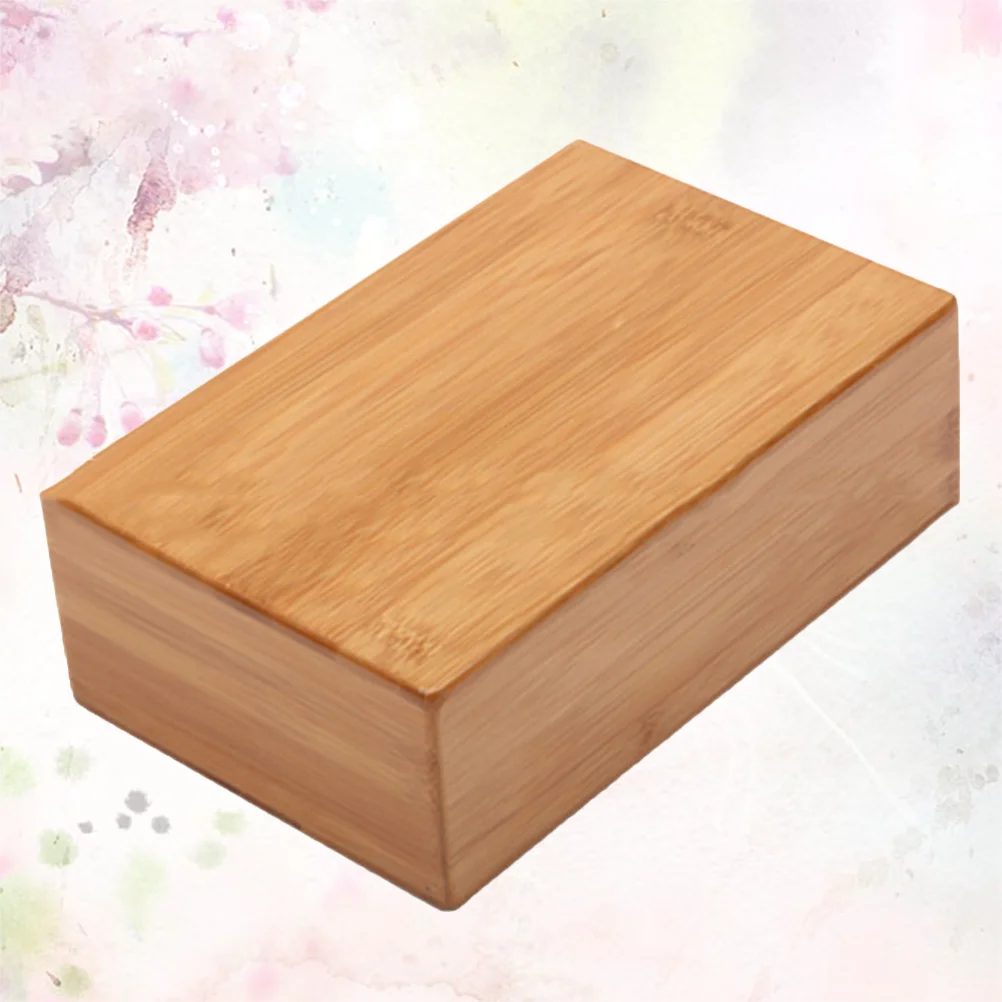 

Natural Bamboo Yoga Brick Yoga Dance Training Practice Auxiliary Tool Wooden Brick for Home Fitness