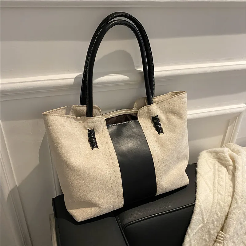 

Женская сумка-тоут в Корейском стиле, вместительная сумка через плечо в стиле ретро, 2023