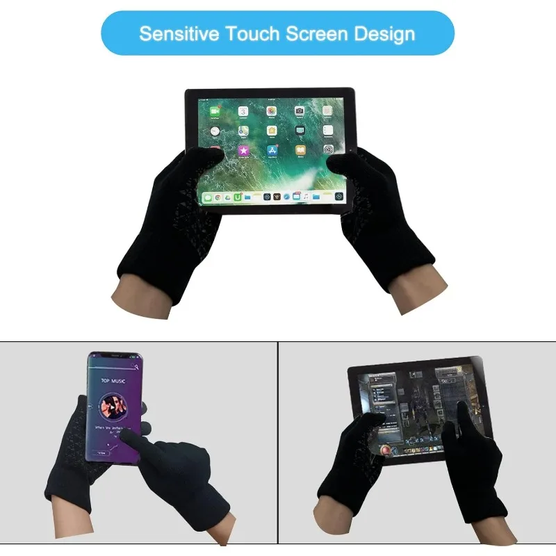 ZASFOU Donna Invernale Guanti Touch Screen Caldo Guanti Maglia Elastica Regalo per Donna compleanno Natale Quando fa Freddo