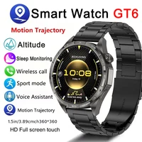 Watch GT6 Smart Watch Men HD AMOLED Screen GPS Track Heart Rate Bluetooth Call Sports IP68Waterproof Always Show Time Smartwatch
