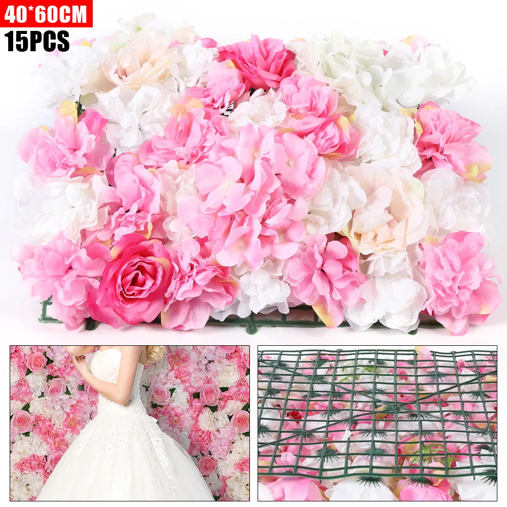 Artificial Flower Wall Panel Backdrop for Photo Background, Wedding Party Decor, Home Festival Decoration, Hot Sale 6