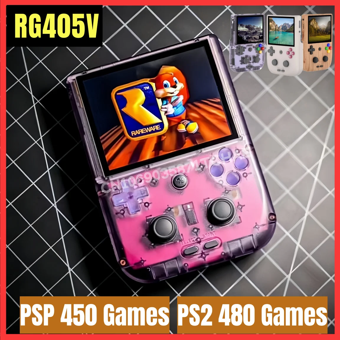 ANBERNIC RG405V státní úředník krám retro přenosné kapesní video hra konzole 4 palec IPS dotek obrazovka Android 12 PS2 512G PSP 3DS