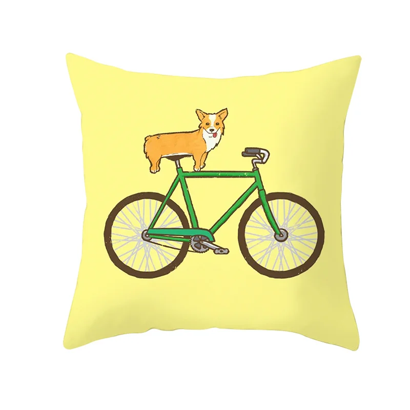 Yellow Black Geometric Pattern Square Cushion Cover Geometry Pillow Case Polyester Throw Pillows Cover For Home Decor 45x45cm 