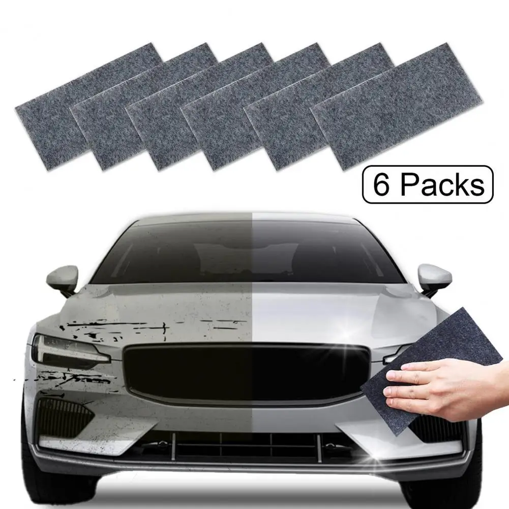 

6Pcs/Box Practical Car Repair Cloth Remove Stain Lightweight Scratch Remover Rag Rim Cleaning Tool Dust Remover Wipe