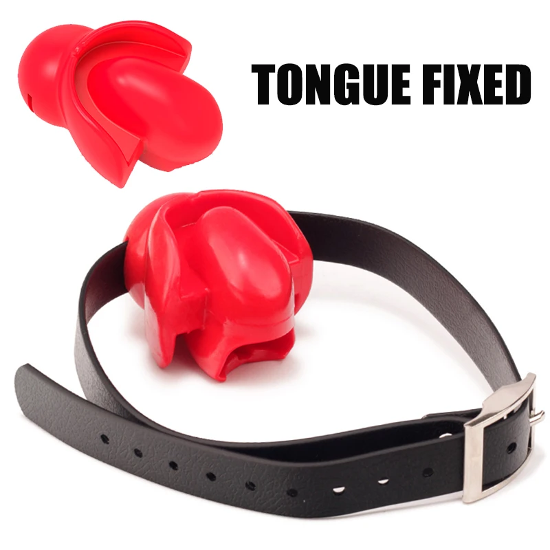 TongueFixedMouthGagFlexibleSizesBDSMBallAccessoryPlugfor