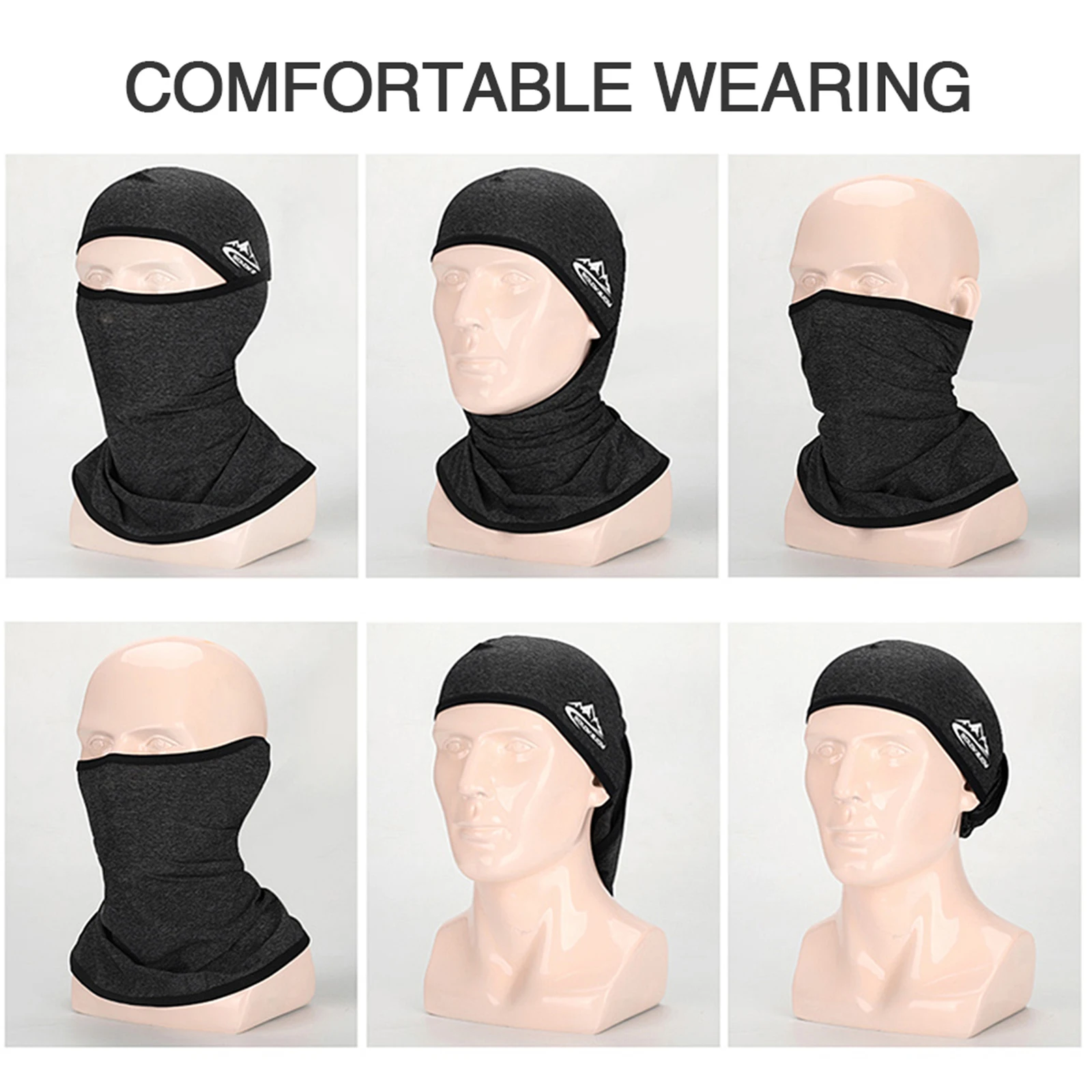 Golovejoy Cycling Face Mask UPF50+ Helmet Liner Cooling Ice Silk