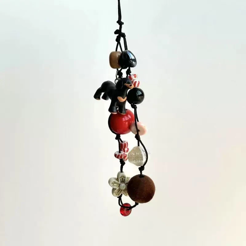 Y2K Rope For Phone Chain Lanyard Charm Strap Wrist Cute Beaded Hanging Cord Bracelet Keychain For Girl Woman