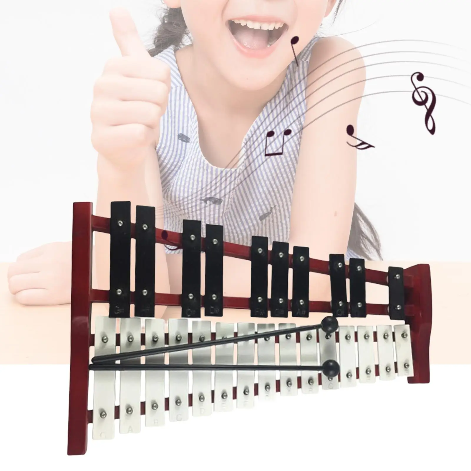 25 Note Glockenspiel Xylophone Easily Carry Educational Percussion Exquisite