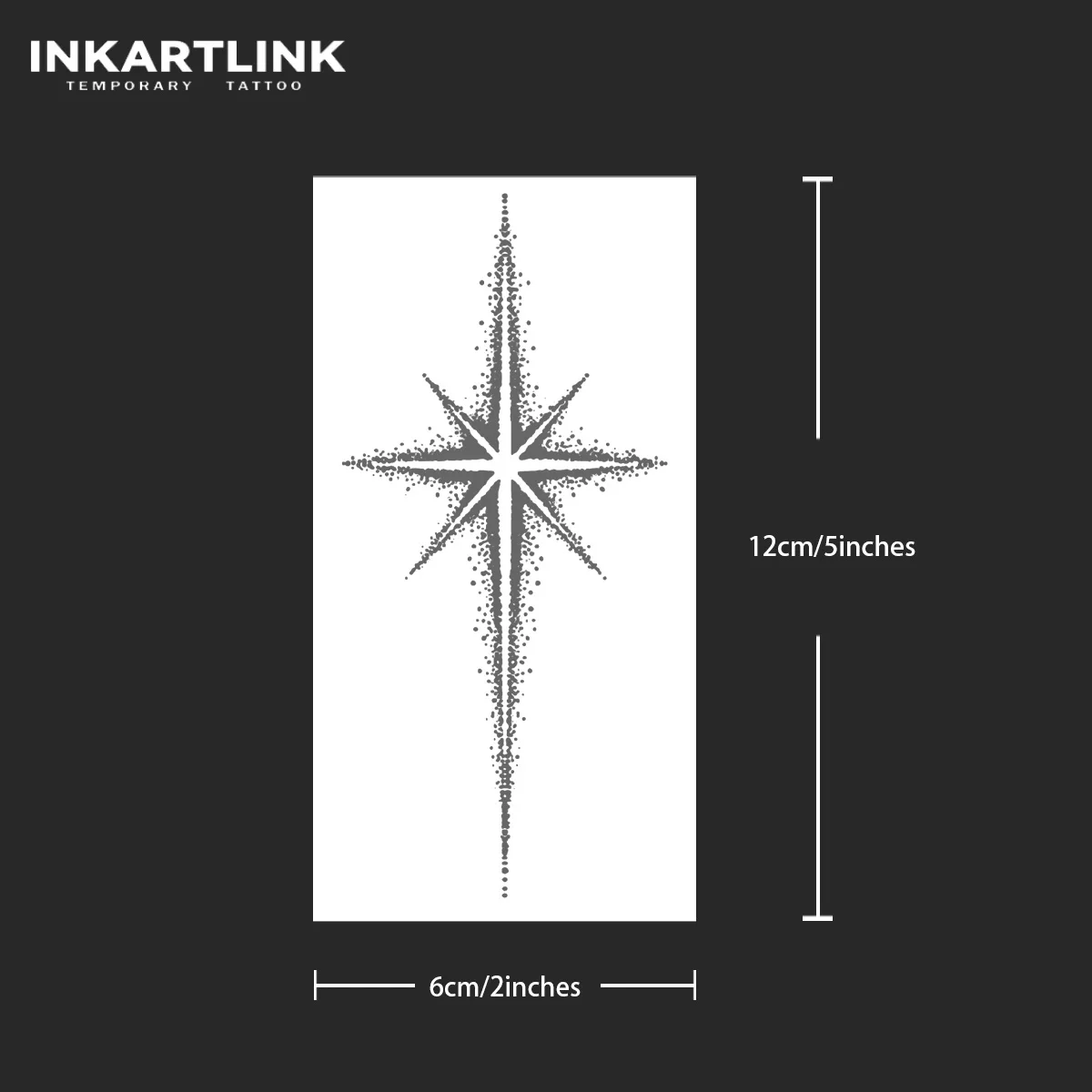 Eight-pointed star Temporary Tattoo,Lasts To 15 Days New Technology Magic Waterproof Semi Permanent Sticker. 4
