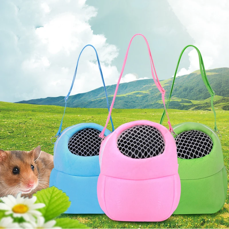 Small Pet Backpack Outing Portable Squirrel Chinchilla Dutch Pig Cotton Nest Mesh Breathable Hamster Shoulder Bag Cat Carrier