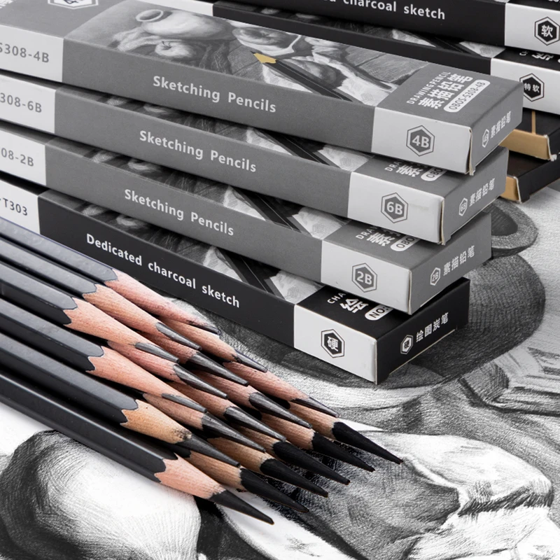 Professional 2H HB B 2B 3B 4B 6B 8B 12B 14B Sketch Drawing Graphite  Charcoal Pencils Set Drawing Sketching for Artists Beginners - AliExpress