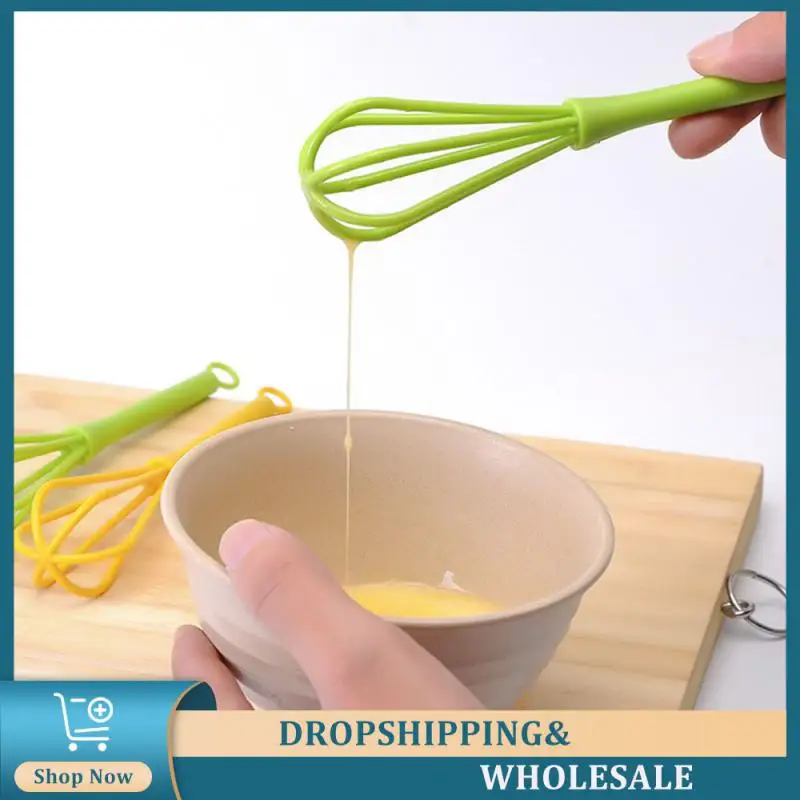 Asta Di Agitazione In Silicone Non Facilmente Deformabile Utensili Da Cucina Frusta Da 18.5Cm Utensili Da Forno Robusti E Robusti Mano Gialla Verde