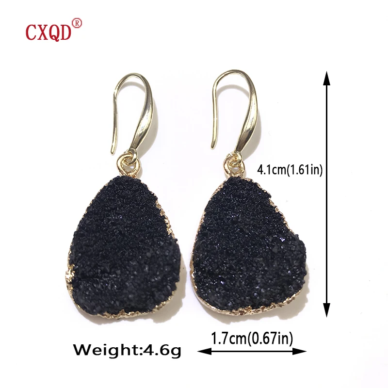 European Colorful Water Drop Dangle Earrings,1 Pair,For Women