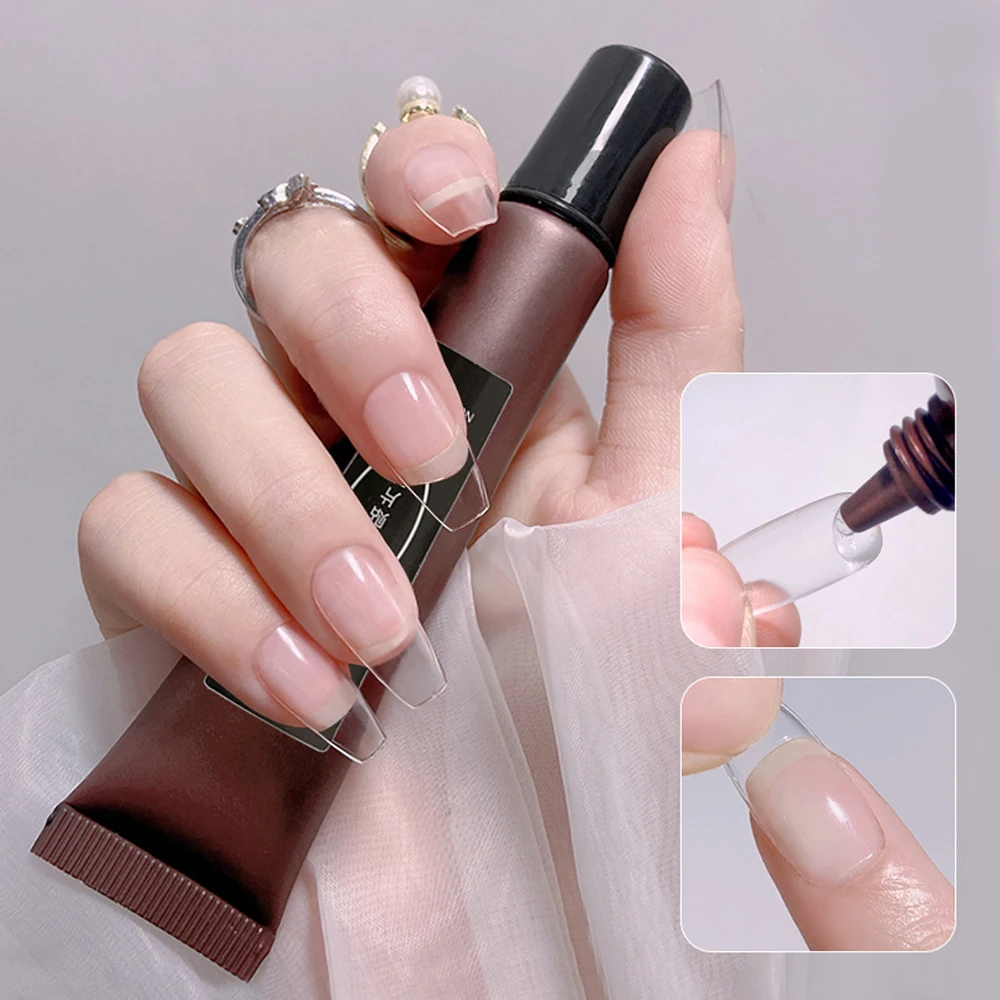 

5/20ml Easy Stick Solid Nail Patch Gel Gummy Adhesive Nail Tips Gel UV Glue Modelling Stick Tips Clear Solid Nail Art UV Gel #Y2