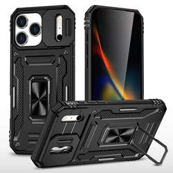 Advanced Slide Camera Case with Ring Stand and Anti - Fall Protection - iPhone 17 Air (Black)