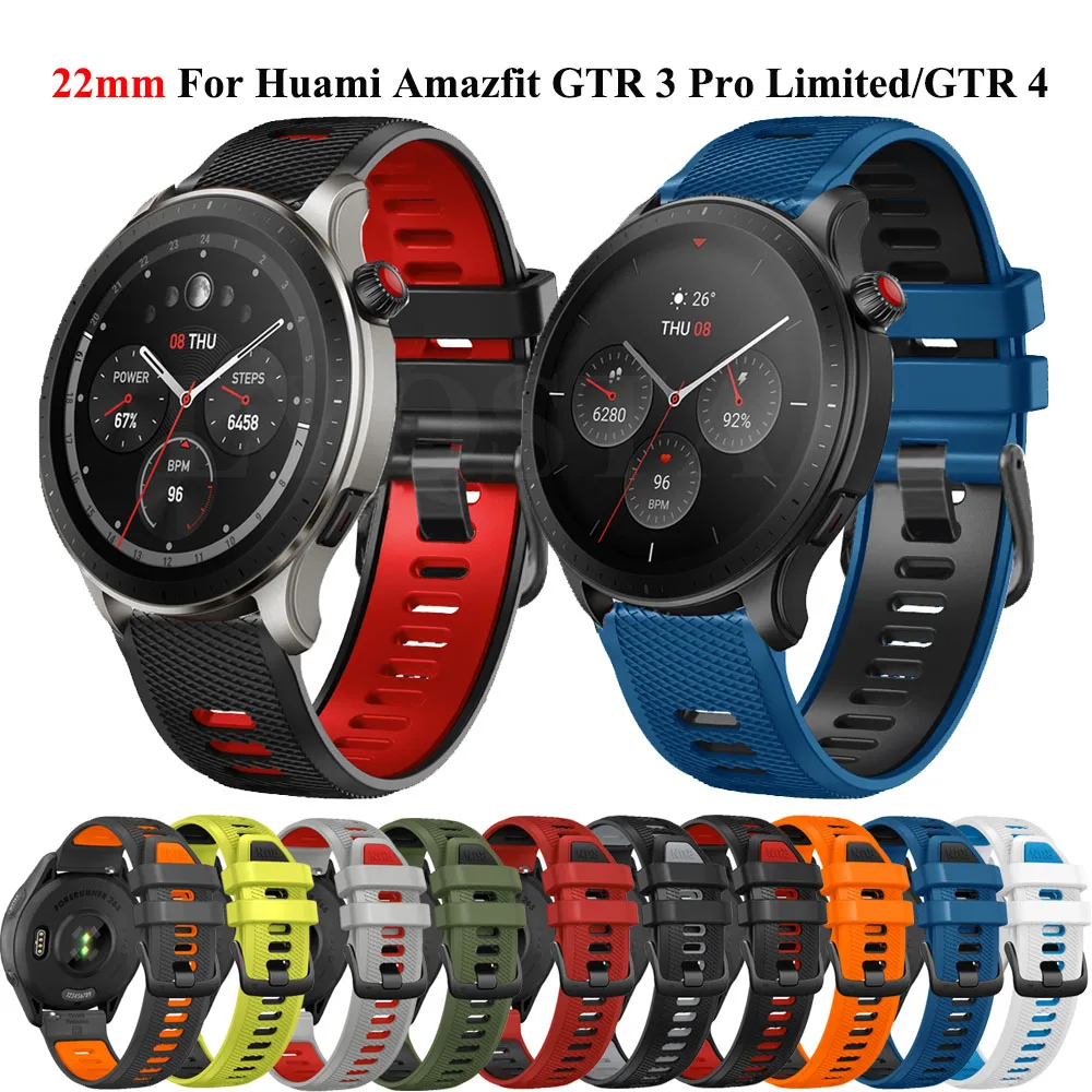 Per Amazfit Gtr 4 Limited Edition Smart Watch Strap 22Mm Cinturino Di Ricambio In Silicone Amazfit Gtr4/3 Pro 47Mm/Gtr3 Gtr2 2E Bracciale