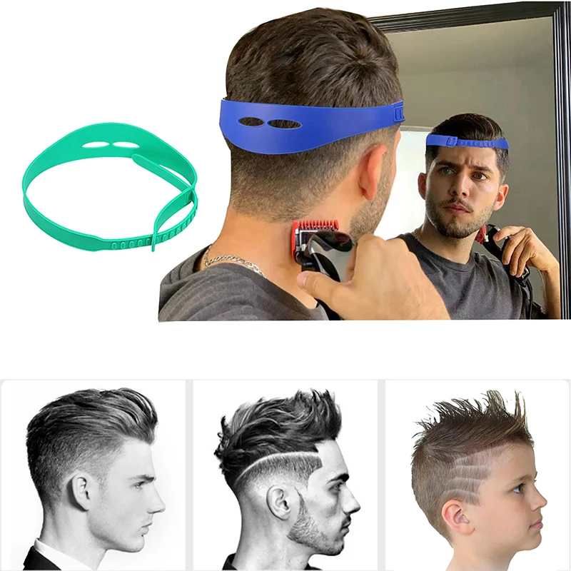 

Silicone Haircuts Curved Headband Neckline Shaving Template Hair Trimming Guide With Clasp Adjustable Hair Styling Tool Home