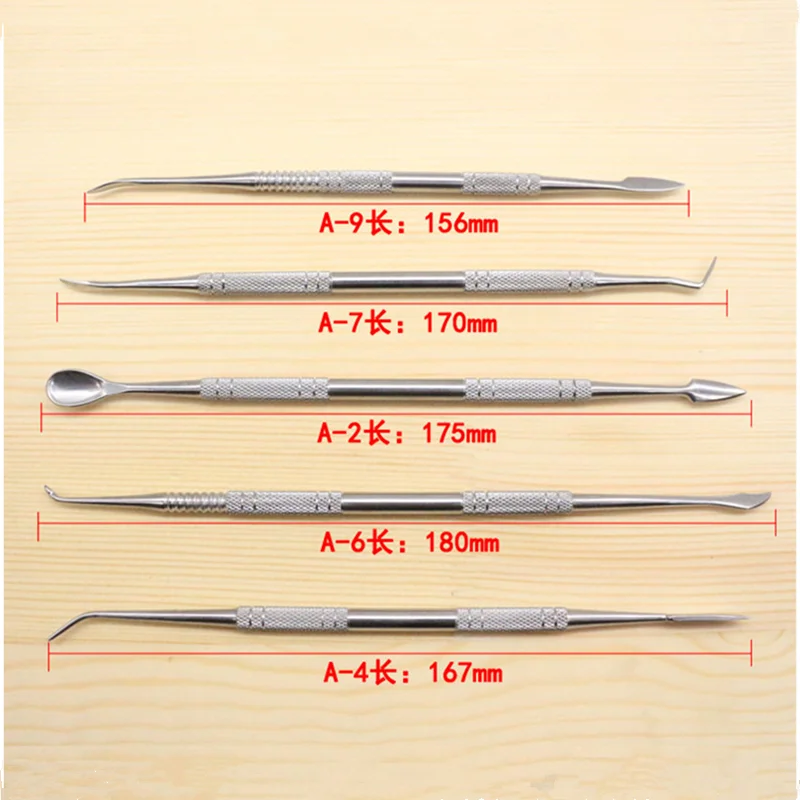 5Pcs/Set With Bag Stainless Steel Clay Sculpting Tools Making Tool Clay Sludge Carving Polymer Tools