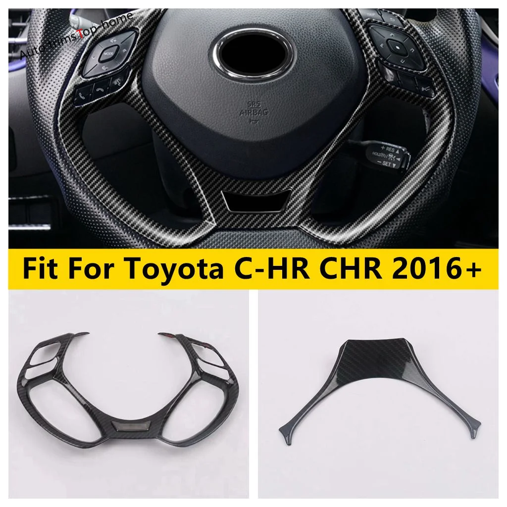 

Car Styling Steering Wheel Frame Sequins Sticker Cover Trim For Toyota C-HR CHR 2016 - 2022 ABS Interior Moulding Accessories
