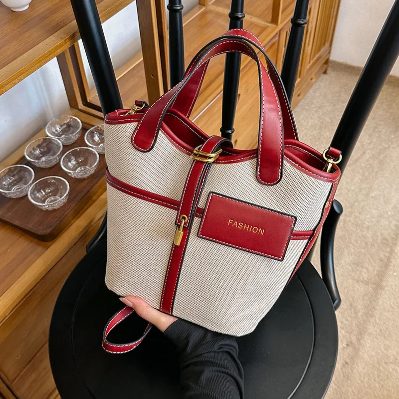 Casual Tote Bags for Women 2024 Trend Canvas Handbag Woman Fashion Letter High Quality Luxury Designer Large Shoulder Bag Ladies