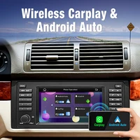 Autoradio STWEI Linux pour BMW Série 5 E39 E38 X5 E53 avec CarPlay sans fil, Android Auto, GPS, FM, DSP, Bluetooth et lecteur multimédia 4