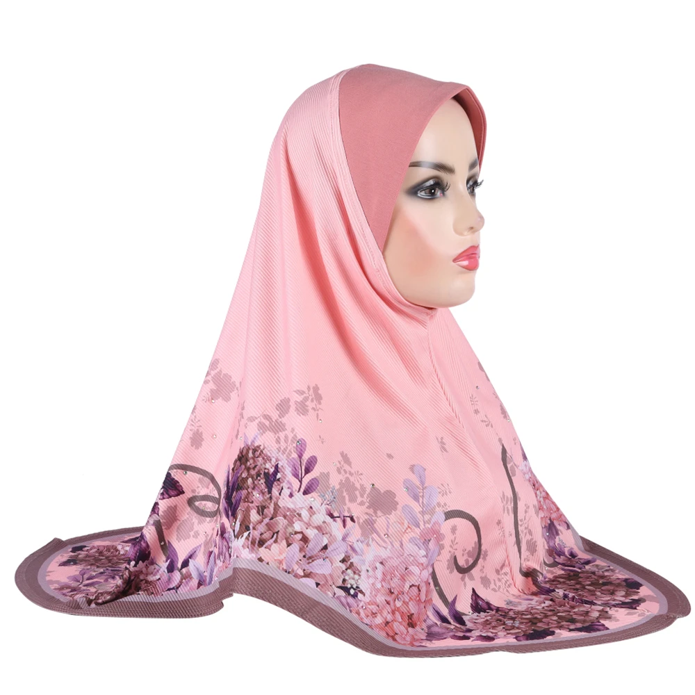 

20pcs Print Hijab Amira Muslim Women Head Cover Neck Hat Scarf Shawls Islamic Turban Bandanas Hair Loss Cap Headscarf Headwear
