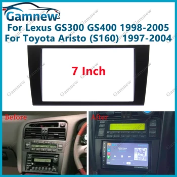 7 inch 2DIN Car Fascia Radio Panel For Lexus GS300 GS400 1998-2005 Toyota Aristo (S160) 1997+ Frame Kit Install Facia Face Plate 1