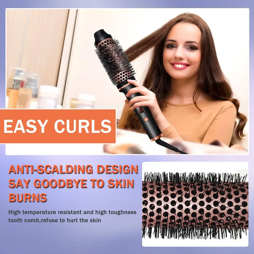 Thermal Brush 1.5 inch Heated Curling Brush Ceramic Dual Brush Volumizing Voltage Iron Curling Curling Curling Iron Comb Tr F2D5