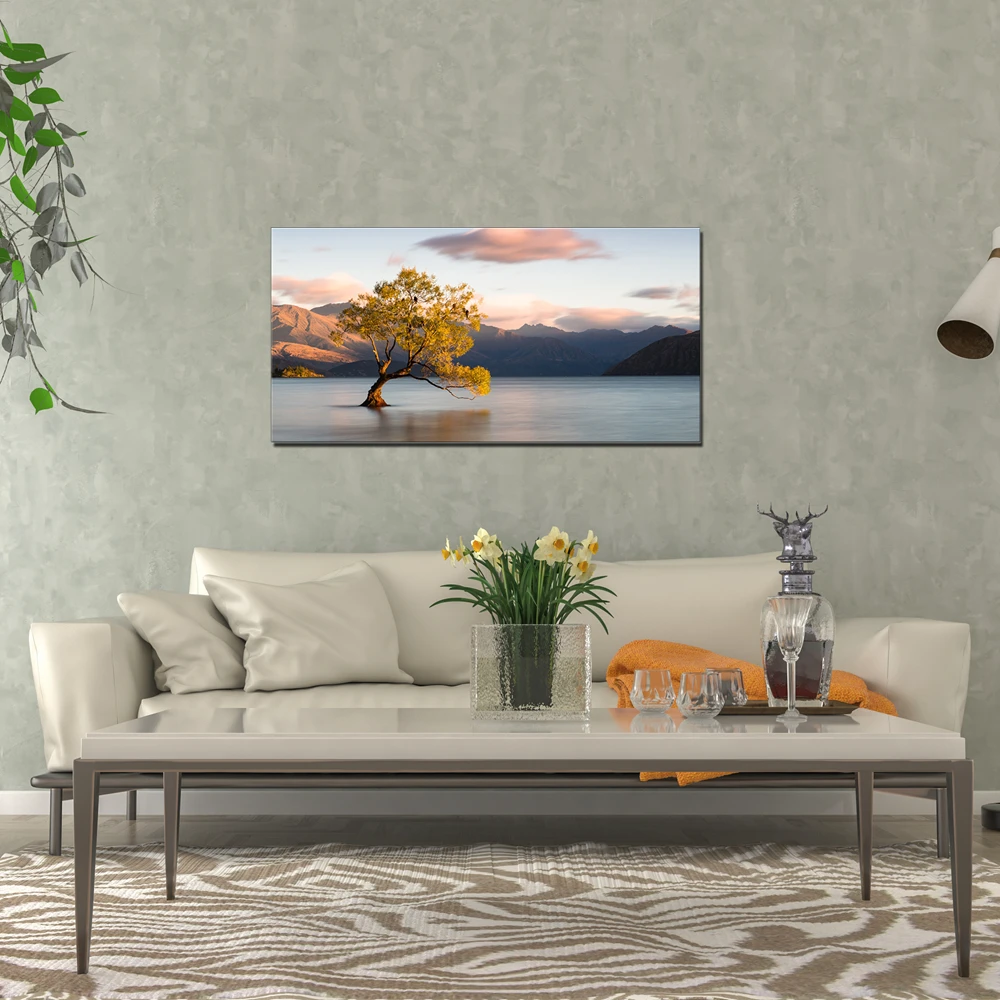 

Yellow Tree Landscape Picture for Living Room Wall Decor Blossom Kyoto Temple Boat Seascape Home Decor Poster Print Dropship