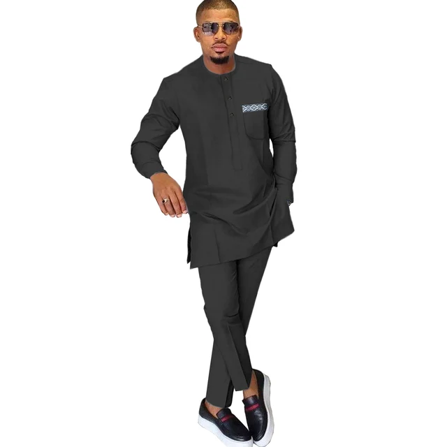 Olamide Long Sleeve Dashiki Outfit - Image 3