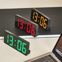 New Digital LED Desk Alarm Clock USB Snooze Night Temperature Mode Bedside Electronic Table Date Display Home Decor Large Screen 1