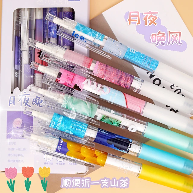 Cancelleria TULX materiale scolastico kawaii cancelleria coreana torna a  scuola penna gel set di penne gel fisse penne kawaii penna carina -  AliExpress