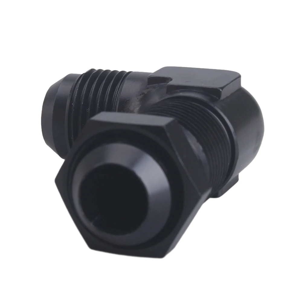 0 Degrees 90 Degrees AN6 AN8 AN10 Bulkhead Flare Fitting Union Adapter 6AN 8AN 10AN Fitting For Tab Rr Wirewall Aluminum Black bulkhead flare fitting adapter