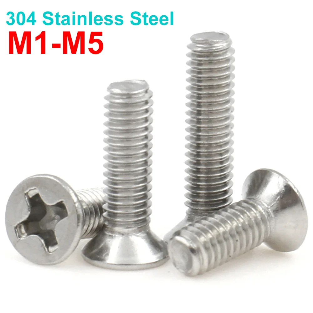 SheMi Clavos Tornillos Pernos Ferretería - M2 Tornillos De Cabeza Plana